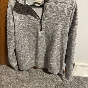 Artisan Heathered Gray Zip-Up Sweater